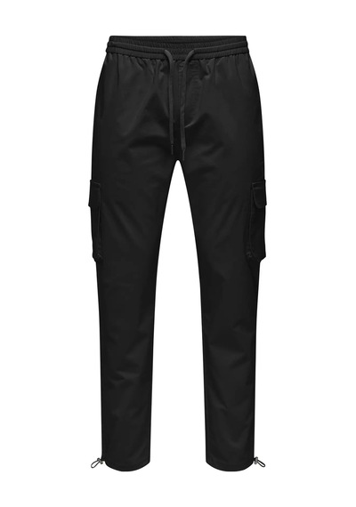 Only & Sons Erkek Slim Fit Siyah Kargo Pantolon - 22029759 Siyah
