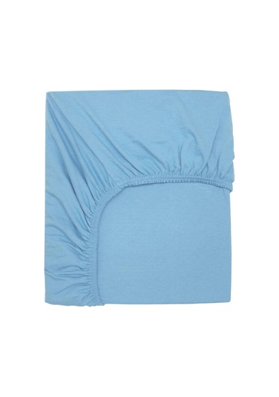 2 Adet 50x90 Cm Anne Yanı Lastikli Penye Kumaş Bebek Çarşafı-mavi-gri