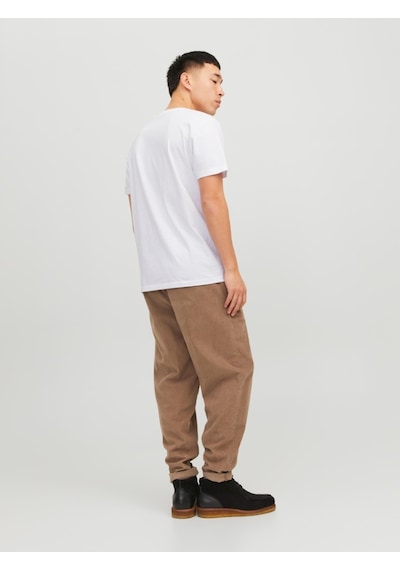 Jack & Jones Jack&jones Corp Ss Erkek Beyaz Baskılı Bisiklet Yaka Tişört 12151955-WHTS Beyaz