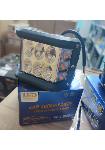 Motosiklet, Arazi Aracı 12 Ledli Beyaz Renk Turuncu Sinyalli Sis Farı Lambası 2 Adet