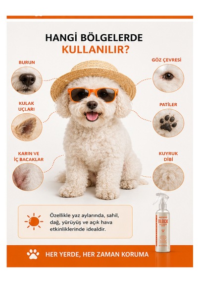Artero Block Kedi Köpek Uv Koruyucu Güneş Spreyi Tüy Ve Kürk Bakımı 250 Ml