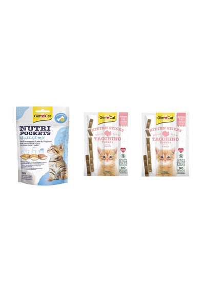 Gimcat Nutripockets Kedi Ödülü Junior 60 G + Hindili Yavru Kedi Ödülü 2'li