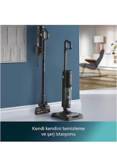 Philips 7000 Serisi Aquatrio XW7263/11 Islak Kuru Şarjlı Dikey Süpürge (Outlet)
