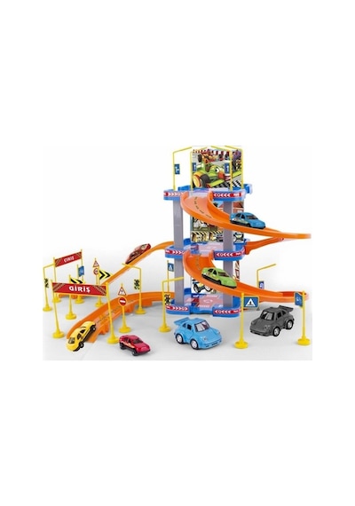 Erdem Toys 3 Katlı Süper Garaj Otopark Seti (41 Parça)