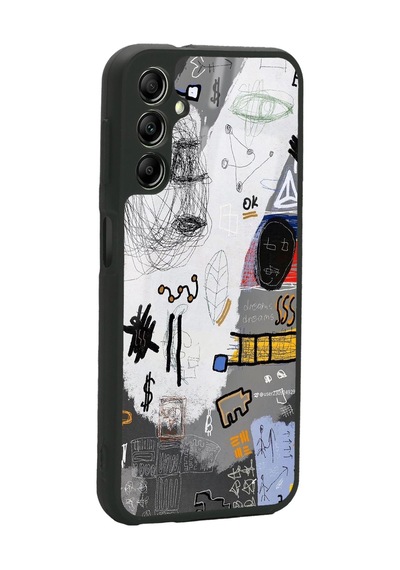 Samsung Uyumlu A04s Matematik Tahtası Tasarımlı Glossy Telefon Kılıfı Çok Renkli