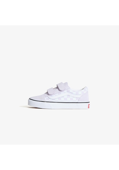 Vans Old Skool V Checkered Çocuk Mor Sneaker Vn000cyaemy1 Mor