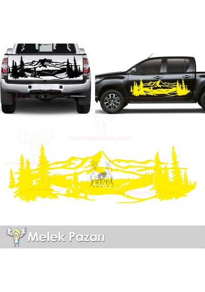 Orman Manzara Off Road - Karavan Oto Sticker, Araba Stickerı