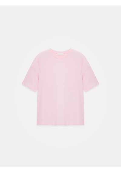 Dilvin 3683 Basic T-shirt-toz Pembe Toz Pembe