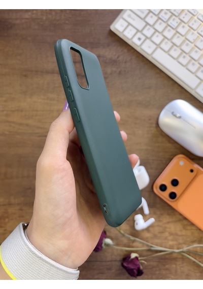 Samsung Galaxy A71 Uyumlu Kamera Korumalı Darbeye Dayanıklı Renk Atmayan Fab Silikon Kılıf Haki