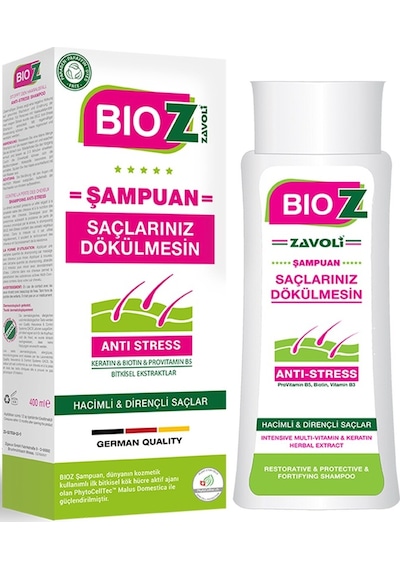 Bioz Dirençli Saçlar için Stess Şampuan 400 ML