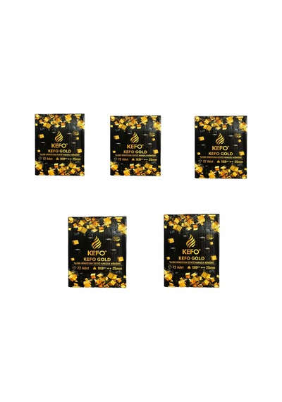 5 Adet 1 Kg Kefo Gold Special Hindistan Cevizi Nargile Kömürü