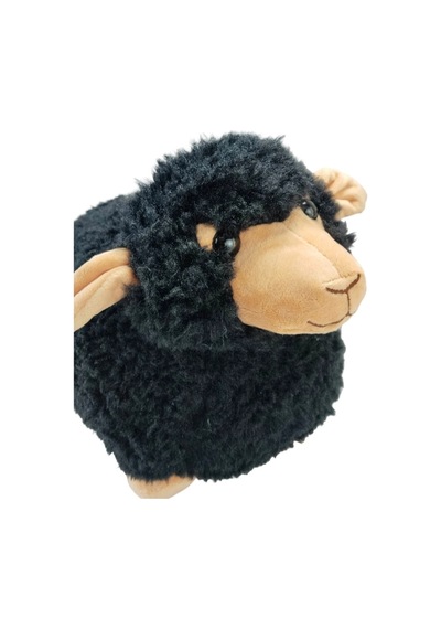 Sesli Koç Koyun Kuzu Peluş Oyuncak Hediyelik Uyku Arkadaşı 30 Cm Siyah