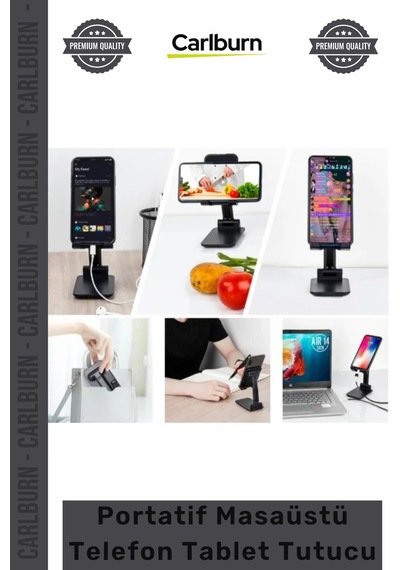 Telefontutucu Ayarlanabilir Katlanabilir Ergonomik Şarj Uyumlu Portatif Masaüstü Telefon Tablet Tut