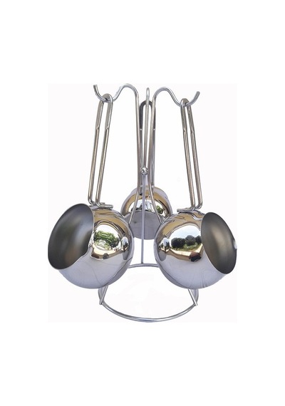 Oms 3 lü çelik oval cezve takımı