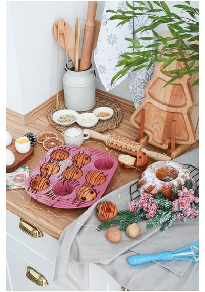 Tartolet Muffin Kek Pasta Silikon Kalıbı Goldcakes