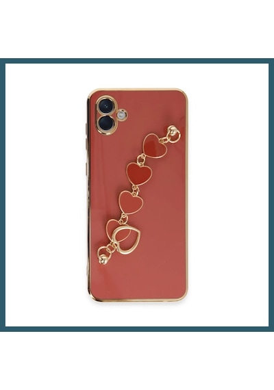 Bezos Samsung Galaxy A04 Kılıf Esila Silikon - Kırmızı Ob