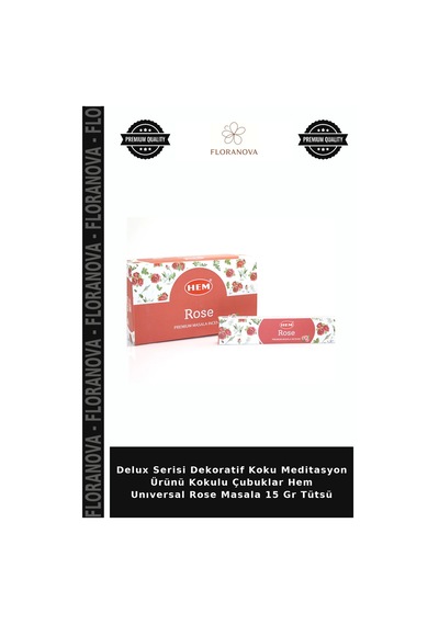 Delux Serisi Dekoratif Koku Meditasyon Ürünü Kokulu Çubuklar Hem Unıversal Rose Masala 15 Gr Tütsü Diğer