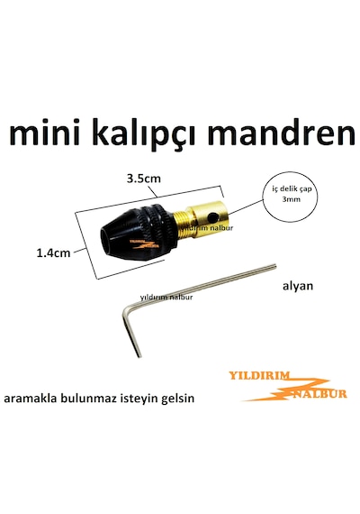 Mini Kalıpçı Mandren Saplı Alyanlı Mini Boy Mandıren Taşlama Matkap K