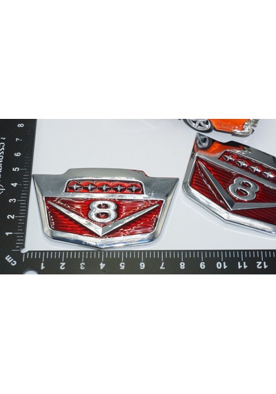 Dk Tuning V8 Çamurluk Yanı Yeni Versiyon Krom Metal Logo Amblem S