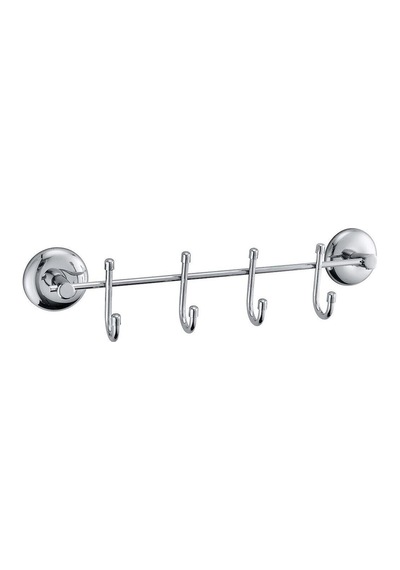 4 Kancalı Atif Askılık Mutfak Banyo Duvar Yüzeyi Askısı Metal Beyaz Diğer