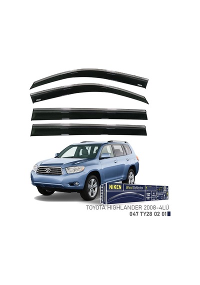 Niken Toyota Highlander 2008- Kromlu Cam Rüzgarlığı 4 Lü