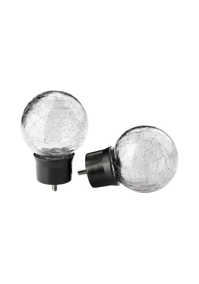 Ikea Insektsmal Korniş Ucu 60 Mm Şeffaf - Siyah Siyah Kristal