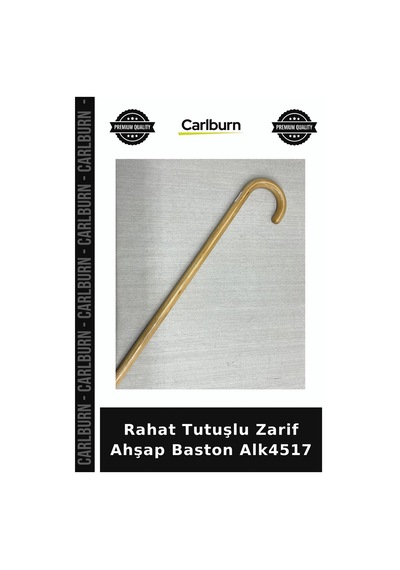 Rahat Tutuşlu Zarif Ahşap Baston İhtiyaç Gereci Klasik Tasarım Dede Hediyesi