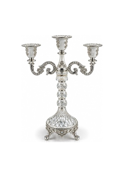 Kristal Şamdan Mumluk Parıltılı Obje Göz Alıcı Modern Stil