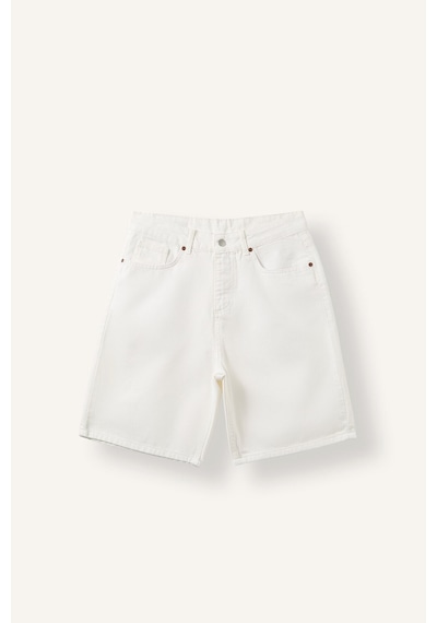 Defacto %100 Pamuk Straıght Fıt Denim Bermuda I5602ax26auwt34 Beyaz-wt34