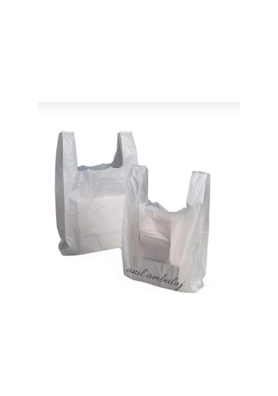 Beyaz Poşet Büyük Boy 1 Kg Market Manav Poşeti Hışır Atlet Poşet