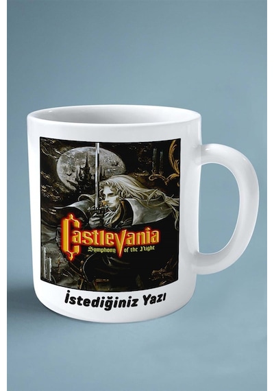Castlevania Oyun Baskılı Kupa Bardak Çift Taraflı Kişiye Özel Model 4 Çok Renkli