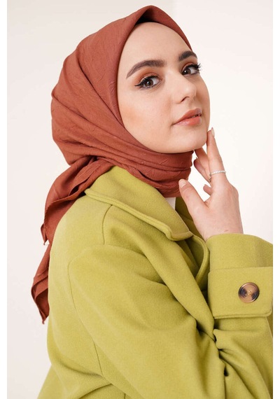 Bambu Kraş Eşarp Tesettür Giyim, Hafif, Rahat, Şık, Yüksek Kalite, Hijab, Scarf, Shawl Kiremit