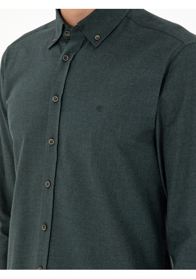 Cacharel Koyu Yeşil Slim Fit Uzun Kollu Gömlek Cacharel Koyu Yeşil Slim Fit Uzun Kollu Gömlek