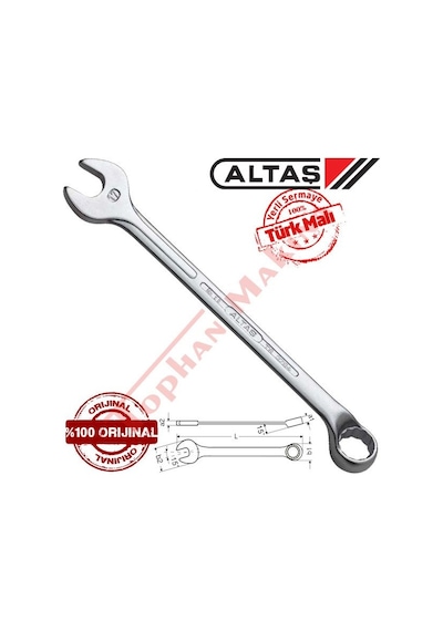 Altaş 25Mm Kombine Anahtar Uzun  Tip