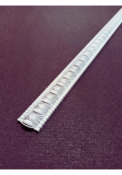Poliüretan Dekoratif Duvar&tavan Çıta Bordürü -beyaz Renk En:4 Cm-boy:100 Cm -duvar Süsü