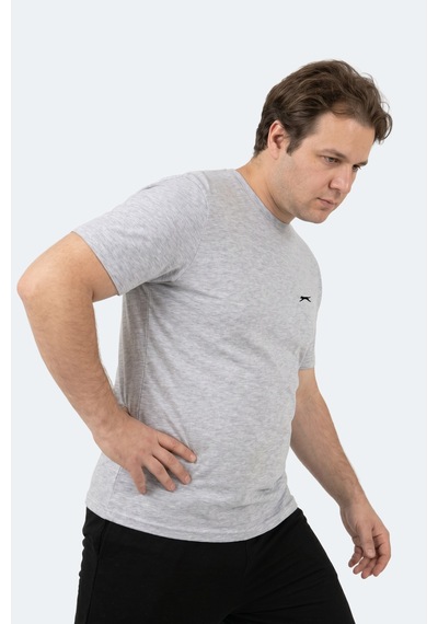 Slazenger Rosalva Jmb Erkek Büyük Beden Gri Tişört