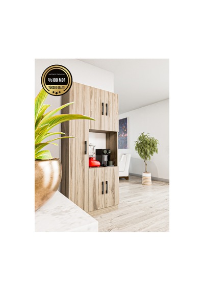Atlas Çok Amaçlı Dolap Mutfak Banyo Balkon Ceviz