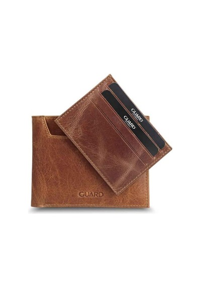 Guard Antik Taba Hakiki Deri Çıkarılabilir Gizli Kartlıklı Yatay Erkek Cüzdan // Grd260225wt1582 Diğer
