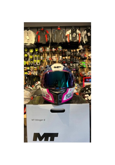 Mt Kask Ff126 Stınger 2 Core A8 Parlak Şeffaf Vizörlü Çok Renkli