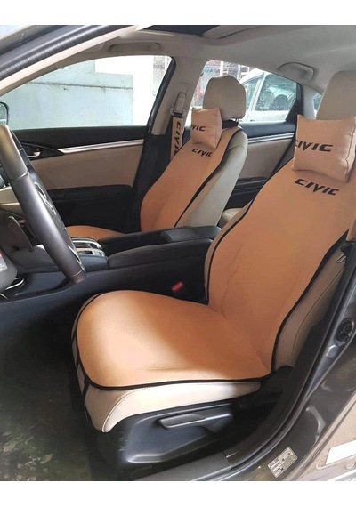 Honda Cıvıc Nakışlı Ön İkili Oto Koltuk Minderi 2 Adet Boyun Yast