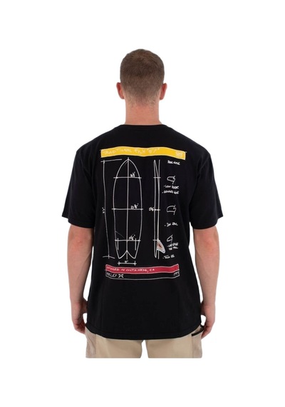 Hurley Hurley Kraft Sketch Erkek Siyah Tişört 001