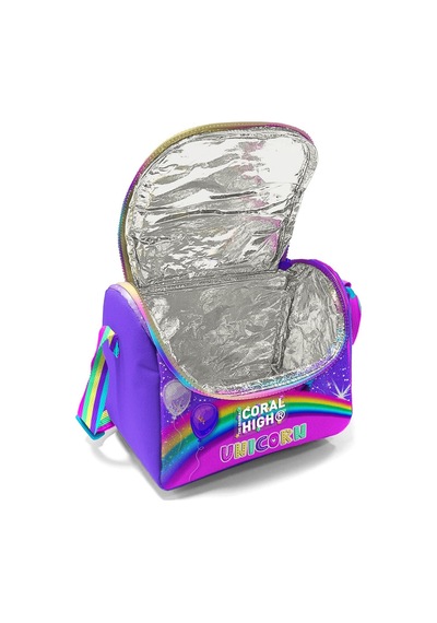 Coral High Kids Mor Pembe Simli Unicorn Desenli Thermo Beslenme Çantası 11873