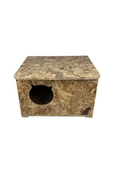 Reyo Kedi Evi Dış Ortam Uygun Ahşap Kedi Evi Osb 39 x 37 x 34 CM CAT13