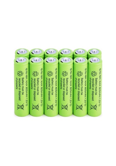800 Mah 1.2v Aaa Ni-cd Şarj Edilebilir Pil 12 Adet