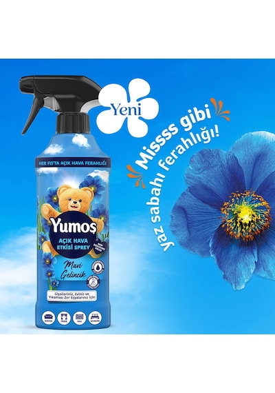 Yumoş 12 Adet Mavi Gelincik 430 Ml Giysi Spreyi Ve Rosıe Tekli
