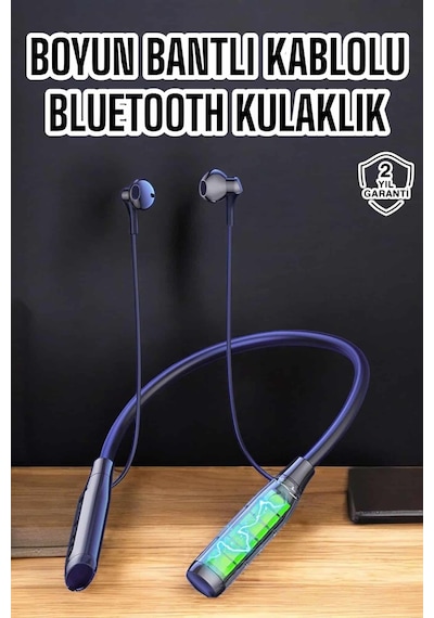 Yeni Nesil Bluetooth Kulaklık Kablolu Kulak İçi Dijital Göstergeli 2
