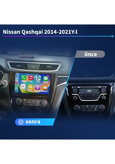 Nissan Qashqai 2014-2021yıl 2gb Ram 32gb Rom Carplay Multimedya