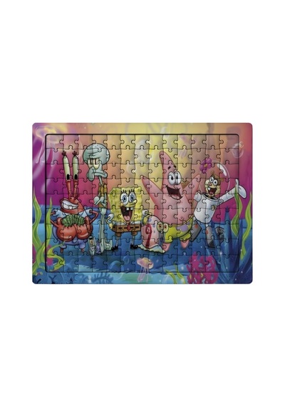 Ghostbastır Design Sünger Bob 99 Parça Ayaklı Puzzle Dekoratif Çocuk Yapbozu 0111