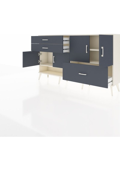 Arges Konsol 3 Raflı 3 Çekmeceli 4 Kapaklı 176x30x99 Aytaşı-antra Aytaşı-antrasit Arges Konsol 3 Raflı 3 Çekmeceli 4 Kapaklı 176x30x99 Aytaşı-antra Aytaşı-antrasit