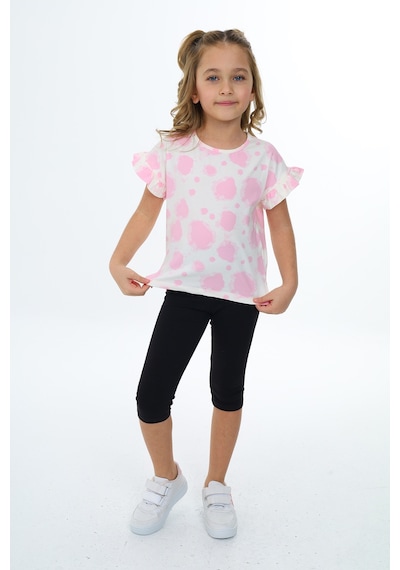 Toontoy Kids Toontoy Kız Çocuk Batikli Kaprili Takım Pembe